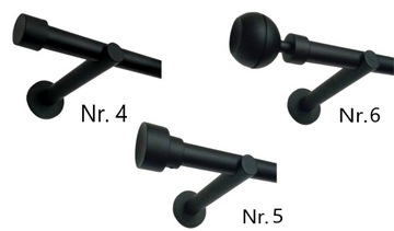 Карниз ОДИНАРНЫЙ Fi19/150 МАТОВЫЙ ЧЕРНЫЙ без крестовин