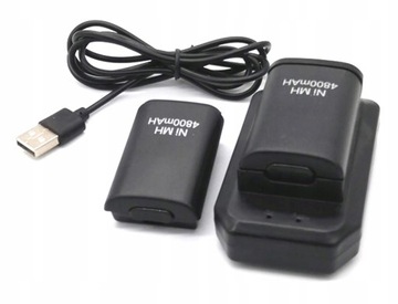 ЗАРЯДНОЕ УСТРОЙСТВО ДЛЯ XBOX 360, 2 АККУМУЛЯТОРА, USB-КАБЕЛЬ