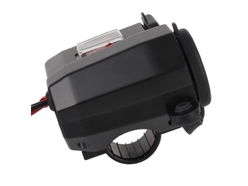 GNIAZDO ZAPALNICZKI NA MOTOCYKL QUAD SKUTER WOLTOMIERZ ŁADOWARKA 2X USB