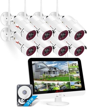 БЕСПРОВОДНЫЕ WIFI КАМЕРЫ 4 ШТ. 2MPX FULL HD