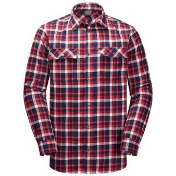 Koszula flanelowa Jack Wolfskin BOW VALLEY SHIRT red blue checks XXXL