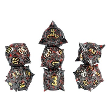 CHIGIRIKI ZESTAW 7 METALOWYCH KOŚCI RPG