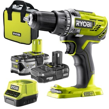 НАБОР ДРЕЛЬ RYOBI ОТВЕРТКА 18В СУМКА +2 БАТАРИКИ