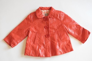 ZARA czerwony winylowy 2-3 lata 98 cm