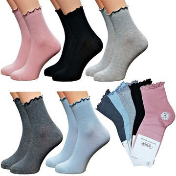 5 x SKARPETY DAMSKIE BAWEŁNIANE BAWEŁNA PREMIUM 35-39