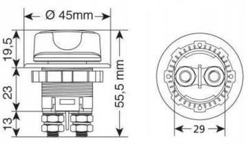 HEBEL - ПЕРЕКЛЮЧАТЕЛЬ 12-32 В МАКС. 100 А