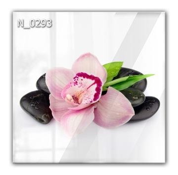Panel szklany hartowany 60x60 KWIATY ORCHIDEI