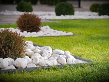 Галька белая галька 40-60 мм для сада.