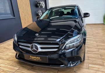 Mercedes Klasa C W205 Kombi Facelifting 2.0 220d 194KM 2018 Mercedes-Benz Klasa C 220d KAMERA 9G-TRONIC bezwypadkowy SKORA automat, zdjęcie 4