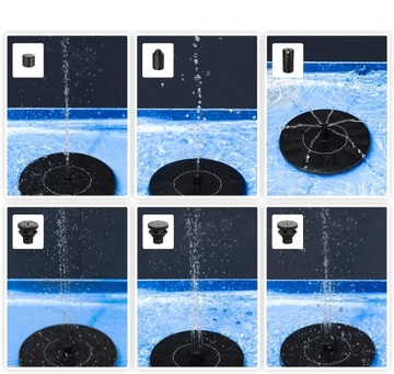 ПЛАВАЮЩИЙ СОЛНЕЧНЫЙ САДОВЫЙ ФОНТАН 6 НОТ, ЧЕРНЫЙ
