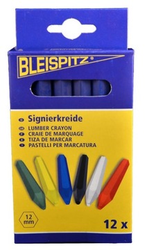Kreda lubryka do znakowania drewna niebieska 12 szt. Bleispitz