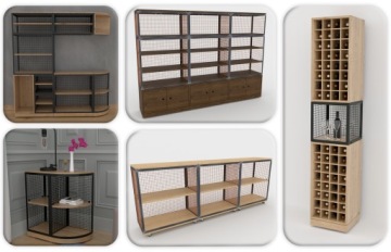 Qube Brixton System Wooden Ablection Rack 80x80 см закрытый дуб