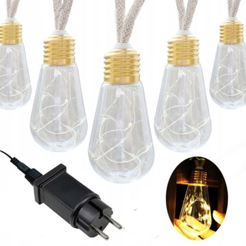 WIENIEC OGRODOWY 6M 16 LED IP65 OŚWIETLENIE OGRODOWE