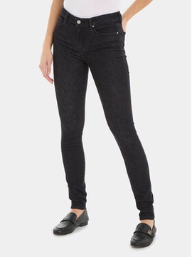 Tommy Hilfiger jeansy spodnie fit rurki czarne