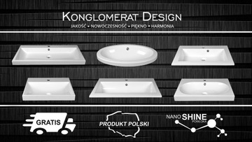 Umywalka wpuszczana King 60 biała Cienki Rant Głęboka duża misa 60x39 cm