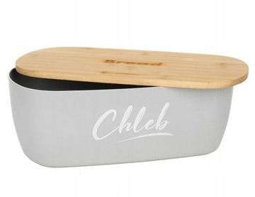 NOWOCZESNY CHLEBAK POJEMNIK NA CHLEB DESKA BAMBUSOWA ELITEHOFF 6020 PROMO