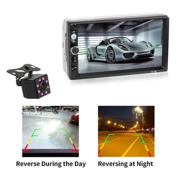 С 8 стилями камеры Светодиодный радиоприемник 2 Din Bluetooth 7 Сенсорный экран FM MP5 USB