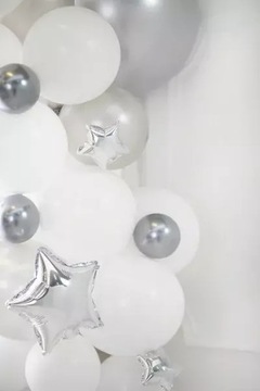 Balony Glossy 12 cm - Ciemny Srebrny - 50 szt