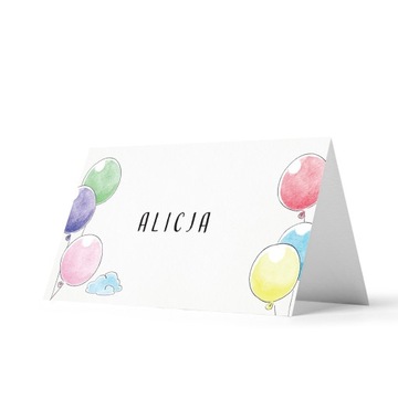 Winietki na Chrzest Święty, 10szt, Balony