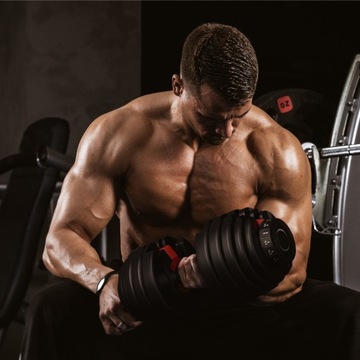 РЕГУЛИРУЕМАЯ Гантель с подставкой Athler Lion 60 CAST IRON 2,5 - 24 кг