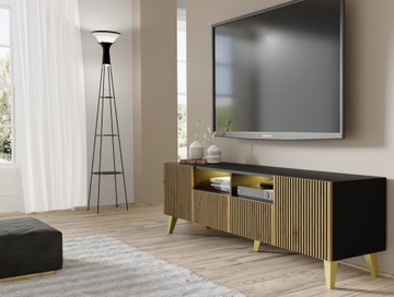 Ravenna F 200 2D2S черный ремесленный шкаф под телевизор FPCZ