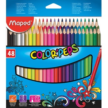 Kredki colorpeps trójkątne 48 sztuk Maped 832048