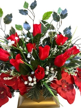 КРЕМОВЫЙ НАБОР МОГИЛА КОМПОЗИЦИЯ КЛАДБИЩЕ СЕРДЦЕ РОЗЫ ВИН БУКЕТ НАБОР