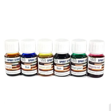 Zestaw barwników do drewna RAINBOW (6 x 50ml)