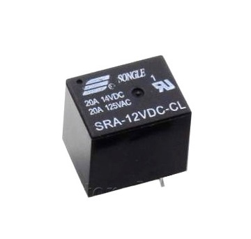 przekaźnik 12VDC, 125VAC, 20A, SRA-12VDC-CL SONGLE