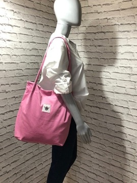 SZTRUKSOWA TORBA WOREK TOREBKA SHOPPERKA RÓŻOWA