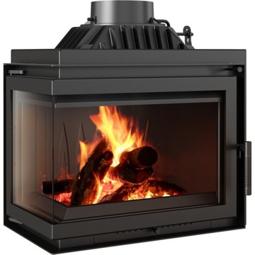 Kominek żeliwny narożny LEWY Wkład Kominkowy Kratki SIMPLE 8 kW