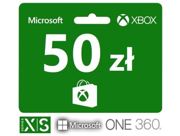 Xbox 50 zł Karta podarunkowa - X1 Series X S One 360 - Microsoft Store