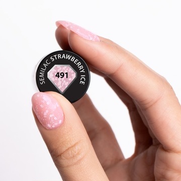 SEMILAC HYBRID POLISH 491 STRAWBERRY ICE 7ML