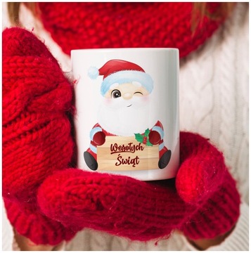 Рождественская керамическая кружка Дед Мороз Merry Christmas