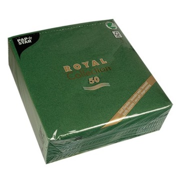 Serwetki ROYAL 40x40cm ZIELONE gładkie grube 50szt