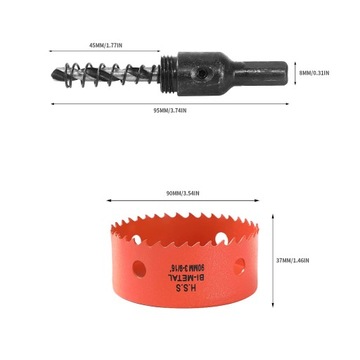 OTWORNICA DO METALU I DREWNA BI-METAL 85mm M42 i WIERTŁO