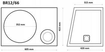 Obudowa bass-reflex subwoofera 30cm Pioneer 66l