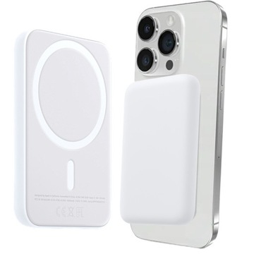 POWERBANK БЫСТРАЯ ЗАРЯДКА MAGSAFE 5000 MAH 5V3A БЕЛЫЙ