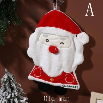 3/1PC Santa Claus ręcznik do rąk Boże Narodzenie wiszące ręczniki