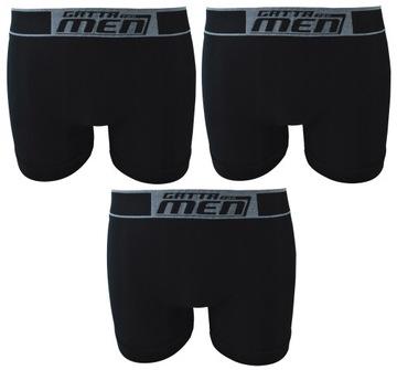 6 X GATTA BOXER МУЖСКИЕ БОКСЕРНЫЕ ШОРТЫ ХЛОПОК СЕРЫЙ ЧЕРНЫЙ M