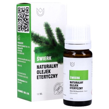 Natualny Olejek Eteryczny Zapachowy do Aromaterapii - Świerk 12 ml