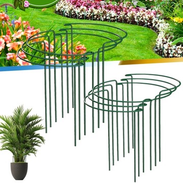 25 X 40CM MOCNE METALOWE PODPORY OGRODOWE 12 SZT STAWKI WSPARCIA ROŚLIN