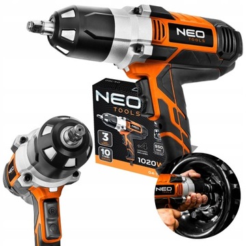 NEO ЭЛЕКТРИЧЕСКИЙ УДАРНЫЙ КЛЮЧ 1020 Вт 950 Нм 04-720