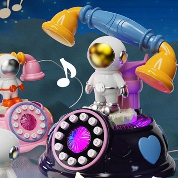 Telefon dla dziecka Zabawka Kreskówka Astronauta Oświecenie Poznawcze Ciemny Fiolet
