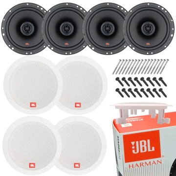 INSTALACYJNY GŁOŚNIK SUFITOWY JBL + MASKOWNICA SUFITOWA zestaw 4szt