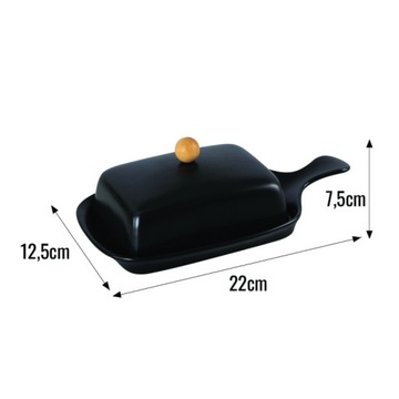 МАСЛЕНКА ЧЕРНАЯ МАСЛЕНКА С КРЫШКОЙ С РУЧКОЙ КОНТЕЙНЕР + НОЖ ДЛЯ МАСЛА