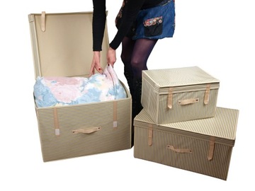 Текстильный багажник-контейнер цвета хаки в полоску M