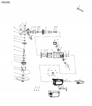 ПЕРЕКЛЮЧАТЕЛЬ ДЛЯ УГЛОВОЙ ШЛИФРОВАЛЬНОЙ МАШИНЫ КНОПКА ГРАФИТОВАЯ 59G207 59G208