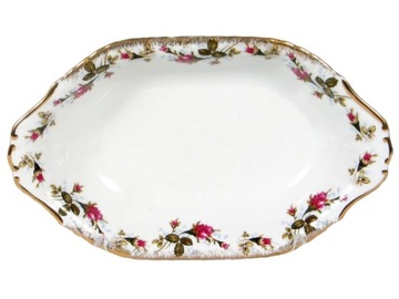 B013 PÓŁMISEK DO RYB Złocona Róża IWONA PORCELANA
