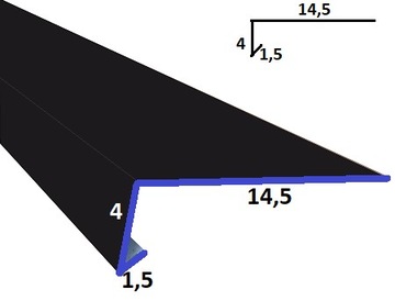 Obróbka balkonu 1 ral 7016 MAT GRAFIT dł. 1,95 m